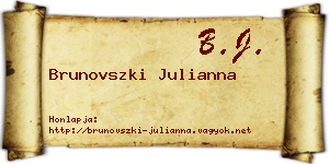 Brunovszki Julianna névjegykártya